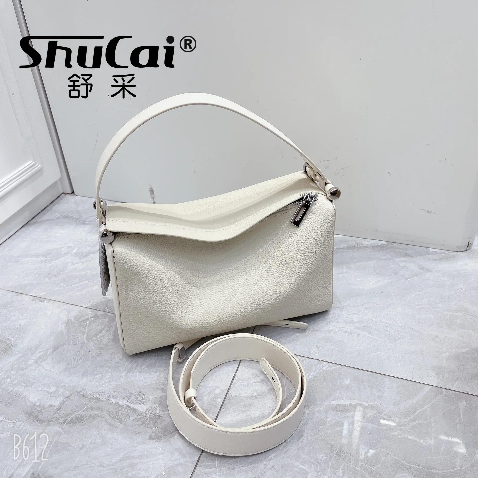 Sac à ati elles en cuir de vachette pour femme, cuir véritable, couche de tête, sac à bandoulière Bo