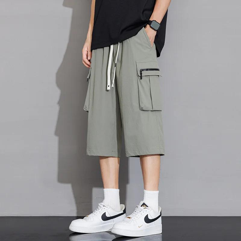 Été mince Style lâche sport décontracté pantacourt été homme Shorts Cargo court-fitting hommes Short