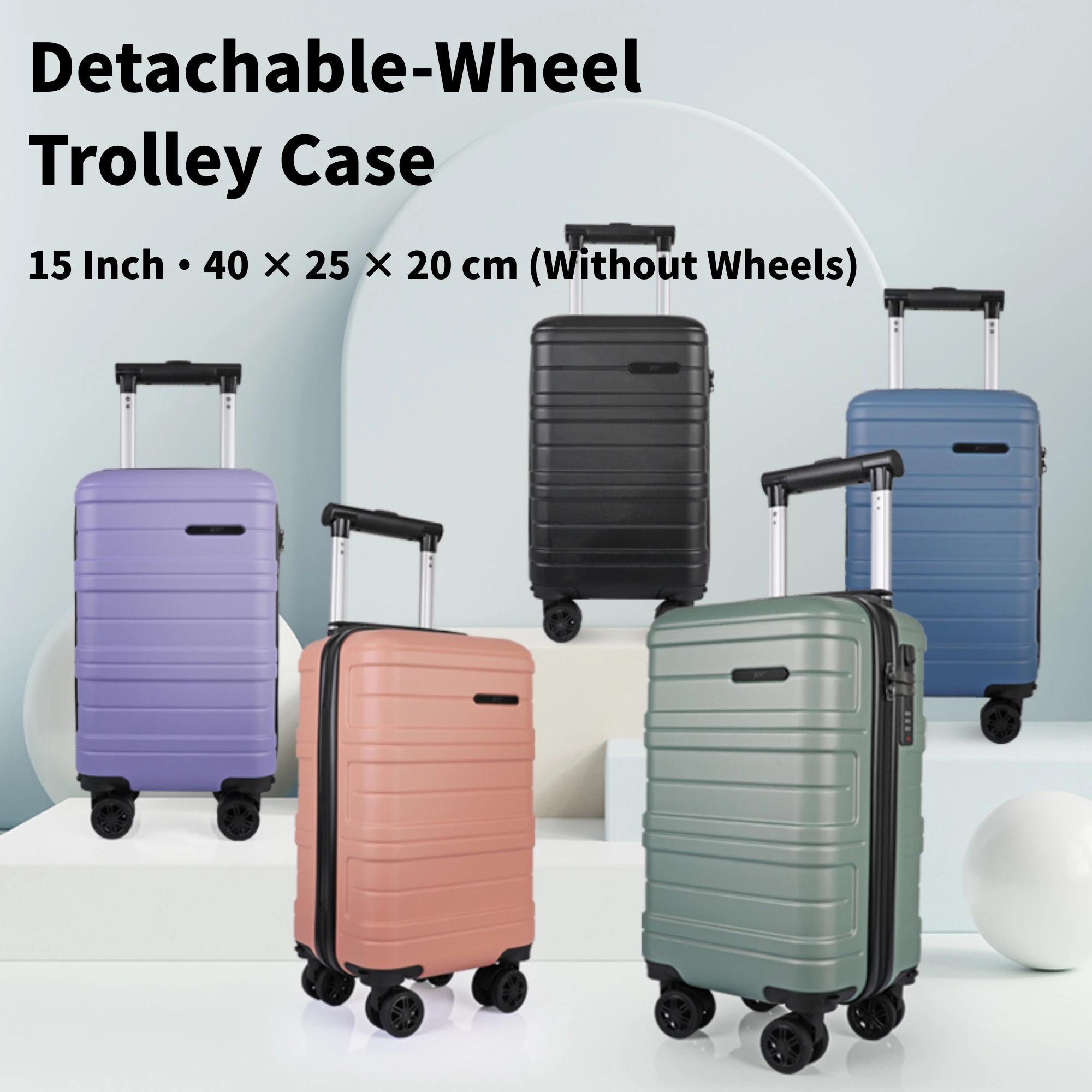 Valise cabine rigide JLY ABS avec roulettes pivotantes amovibles – Valises de cabine légères approuv