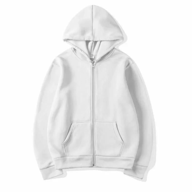 Surdimensionné sweat à capuche pour femme décontracté solide fermeture éclair sweat à capuche Haraju