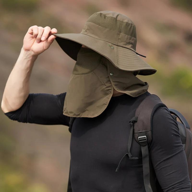 Chapeau de pêcheur, chapeau de soleil pour hommes, chapeau de soleil d'été à séchage rapide pour l'e