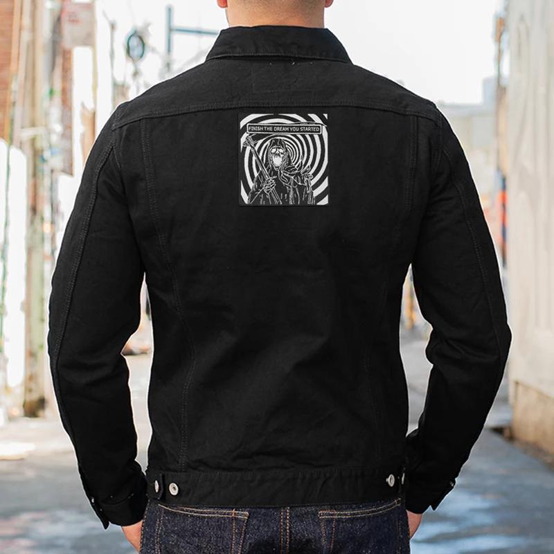 Étiquette tissée absurde, patch punk, badge humoristique, bricolage, fer à coudre sur des patchs noi