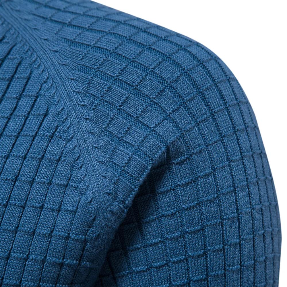 AIOPESON coton hommes chandails couleur unie col rond haute qualité maille pulls mâle nouveau hiver 