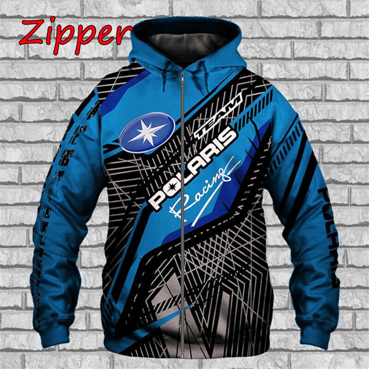 2025-26 Polaris Racing Rzr motoneige mode décontracté sweat à capuche zippé haut offre spéciale homm