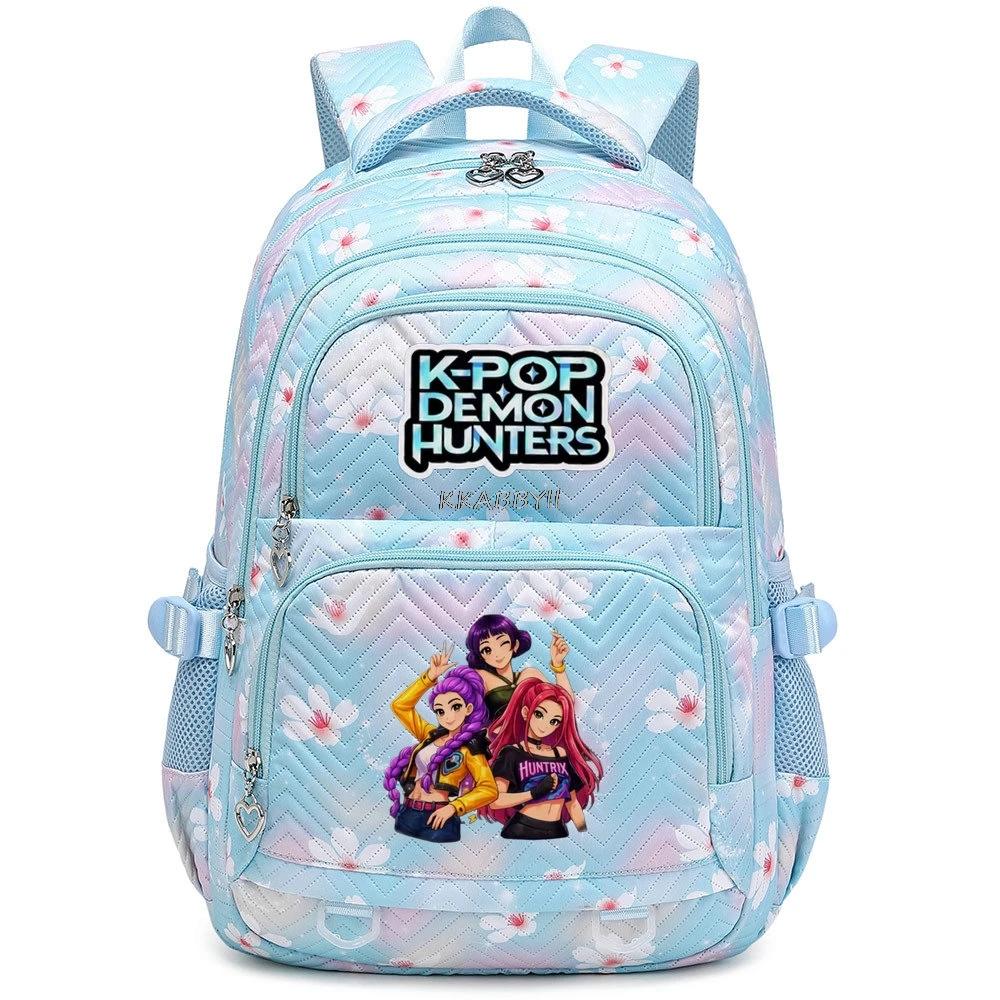 KPop Demon Hunters Sac à dos imperméable de grande capacité pour femmes et filles, sac à dos léger p