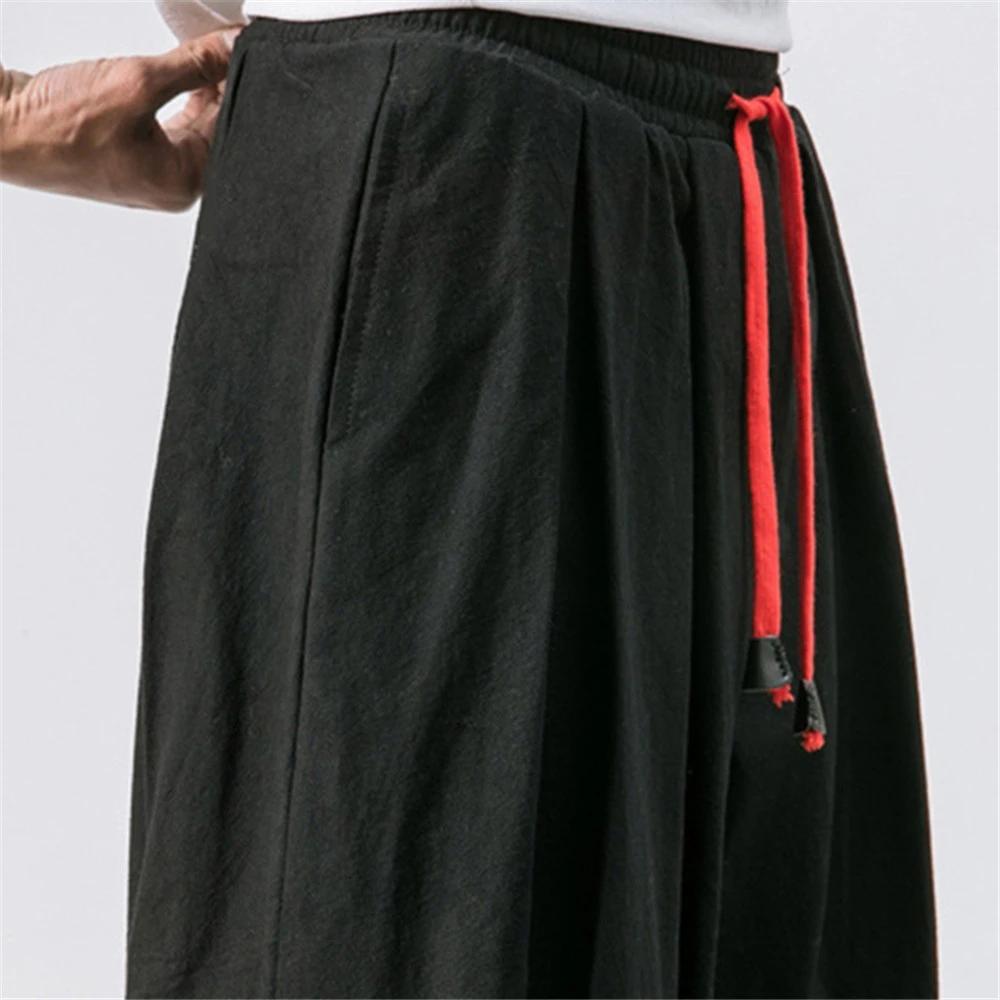 FGKKS Nouveau Pantalon Harem Ample Homme Grande Taille Automne Style Chinois Coton Qualité Décontrac