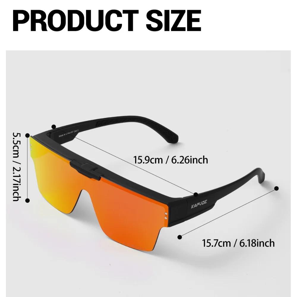 Lunettes de soleil sport KAPVOE à verres relevables pour hommes, photochromiques, adaptées au cyclis