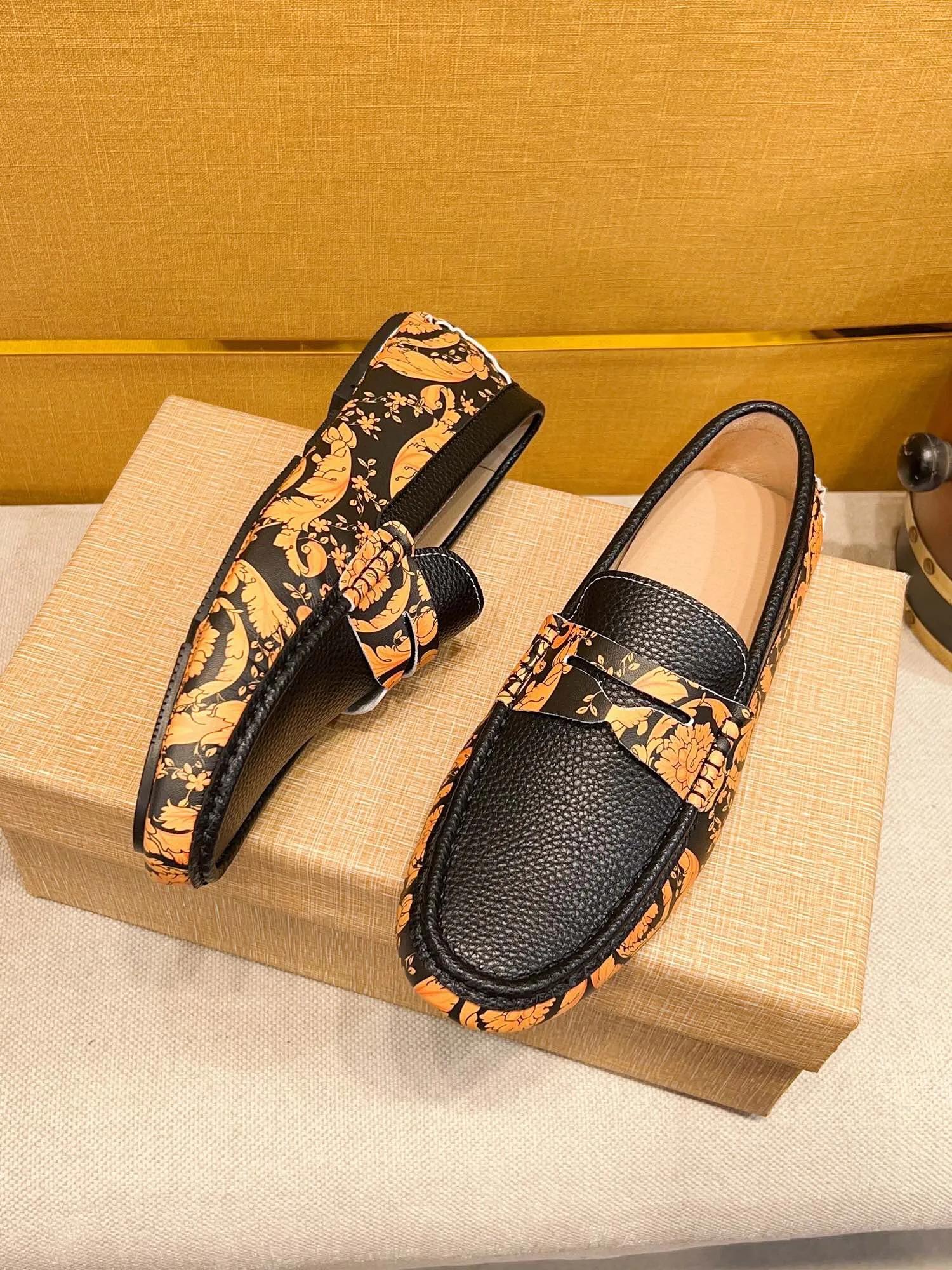 Mocassins en Cuir group pour Homme, Chaussures de Styliste, Tendance, Haut de Gamme, Nouvelle Collec