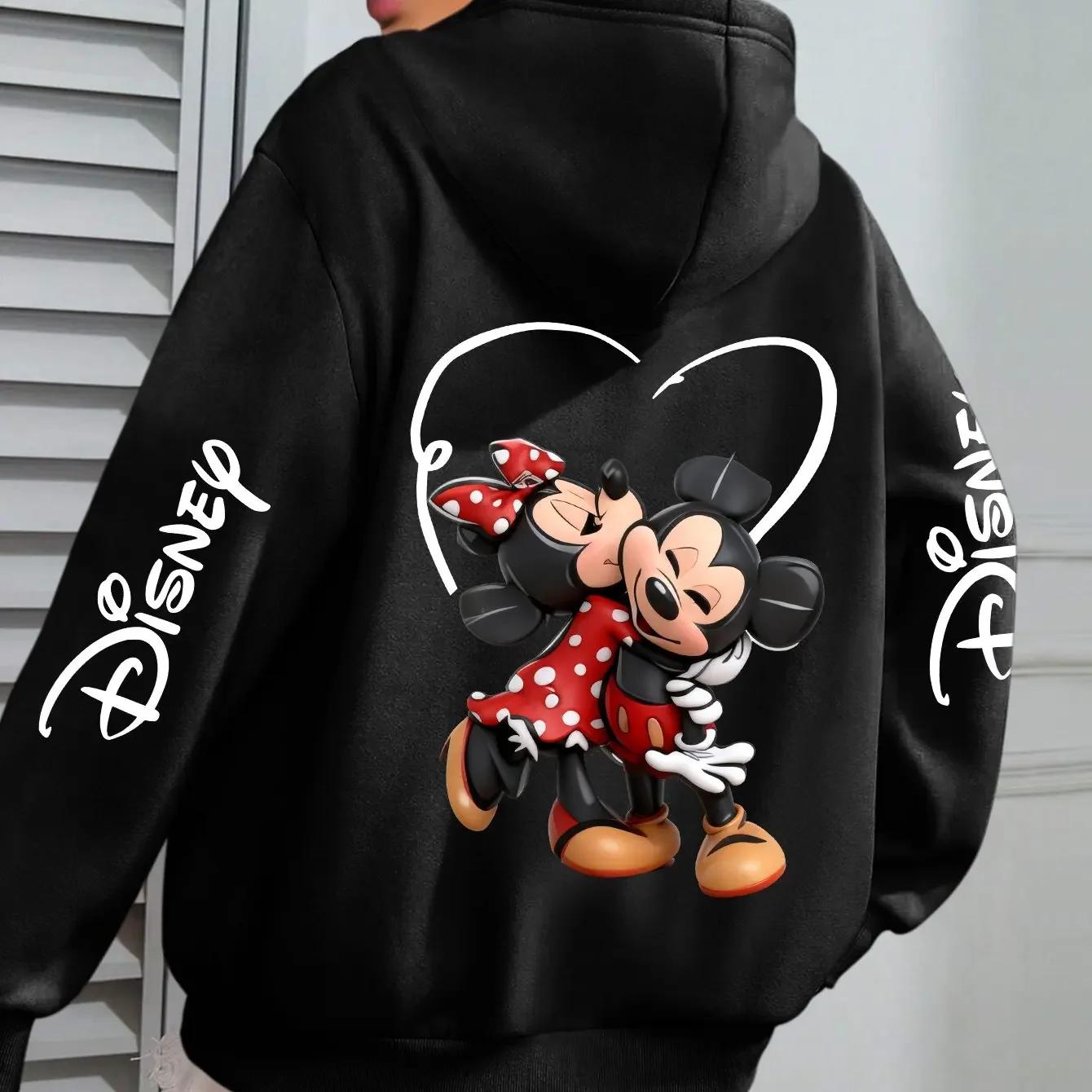 Disney - Sweat-shirt à capuche confortable Mickey et Minnie