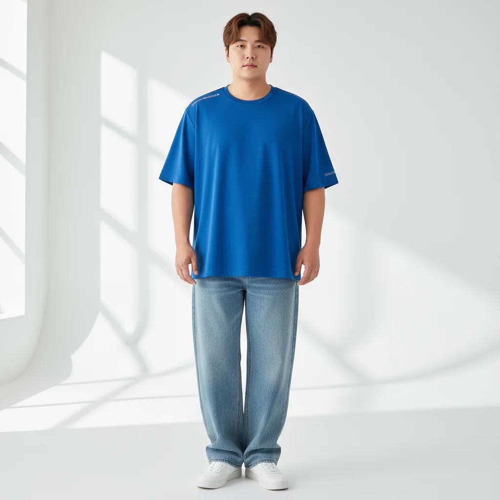 Grande taille T-Shirts d'été pour hommes à séchage rapide col rond Sport T-Shirts mode décontracté v