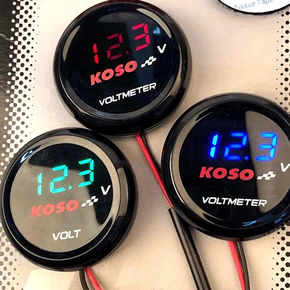 Voltmètre rond LED 10-150v, batterie de voiture électrique, Table d'affichage modifiée pour moto, ac