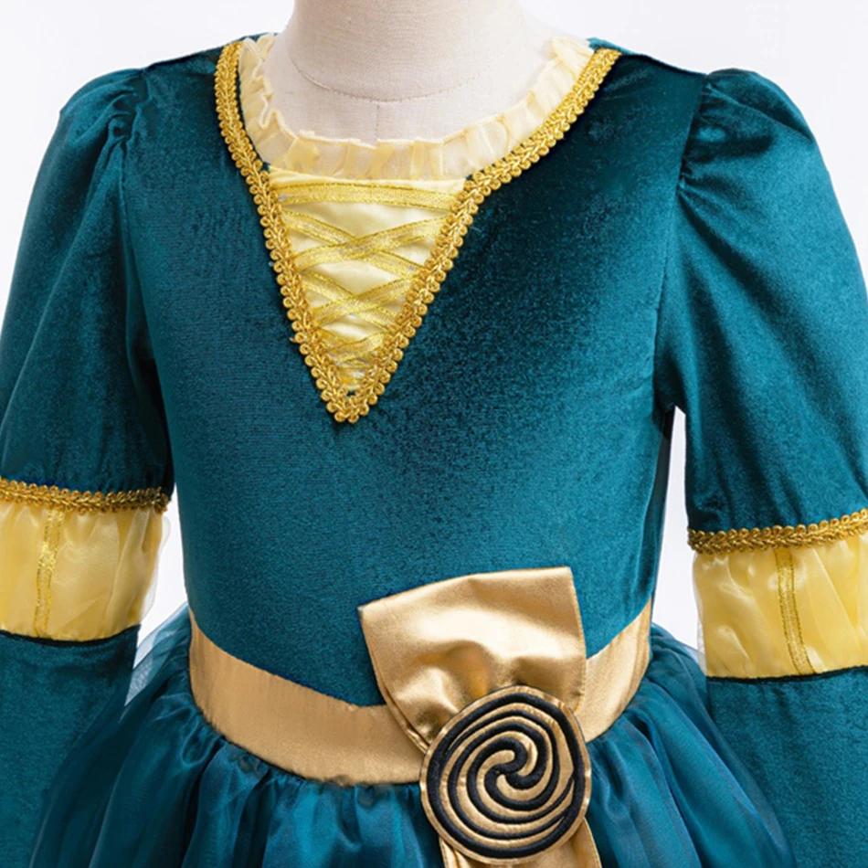 Robe princesse Merida enfant - Costume spectacle Halloween anniversaire carnaval jeu rôle fille