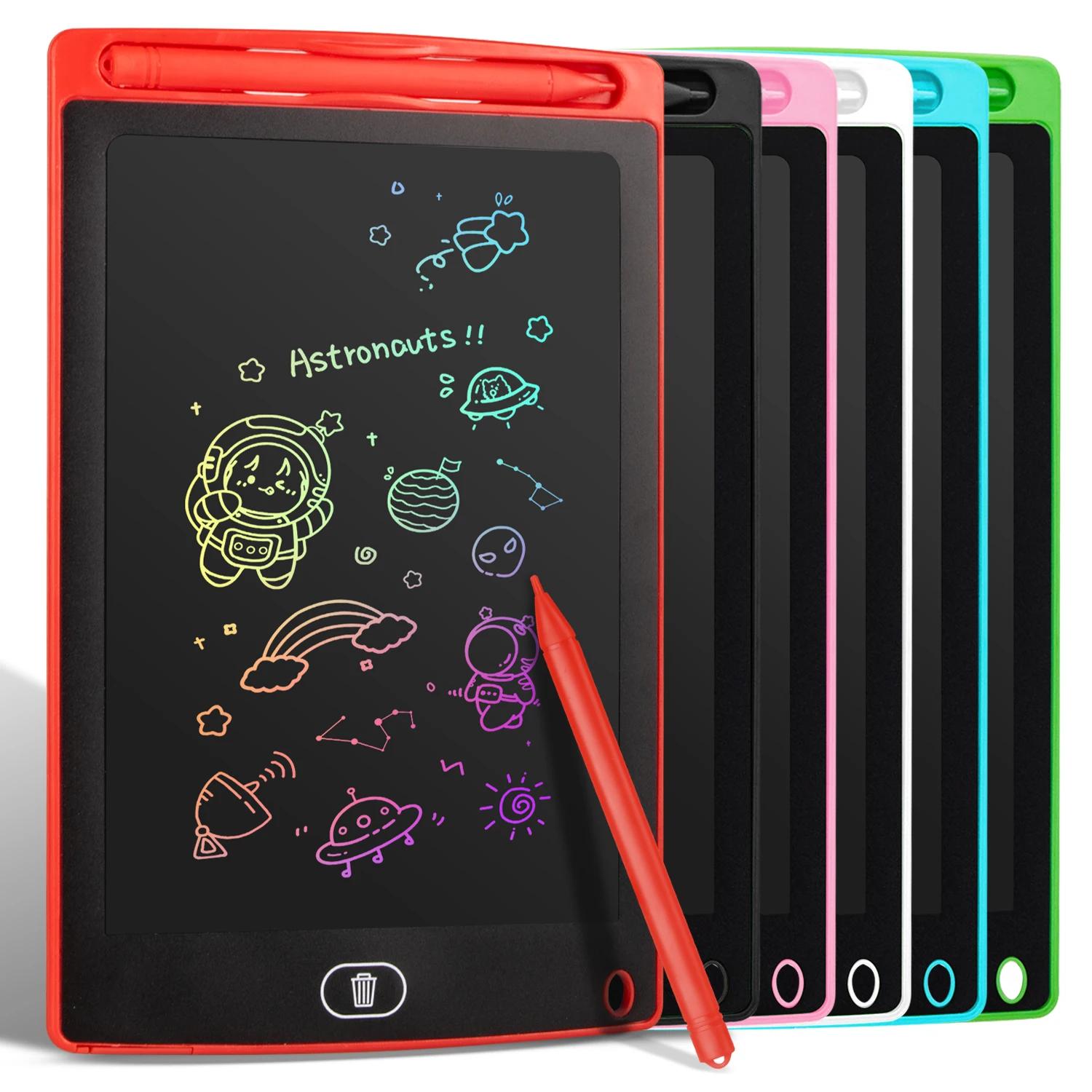 Tablette de dessin LCD 6.5/8.5/10/12 pouces pour enfants, planche effaçable Rechargeable avec stylo,