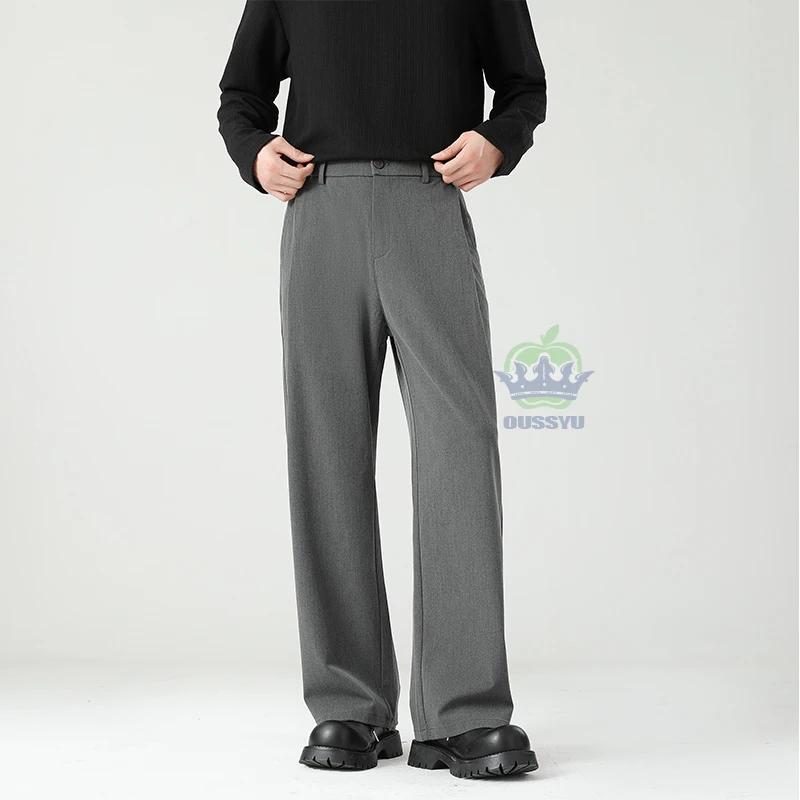 OUSSYU marque de luxe qualité Baggy pantalons décontractés hommes d'affaires taille élastique coréen