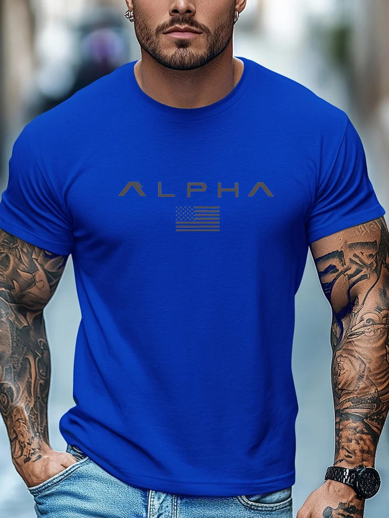 T-shirt de sport décontracté pour homme, col rond, manches courtes, coupe ample, séchage rapide, idé