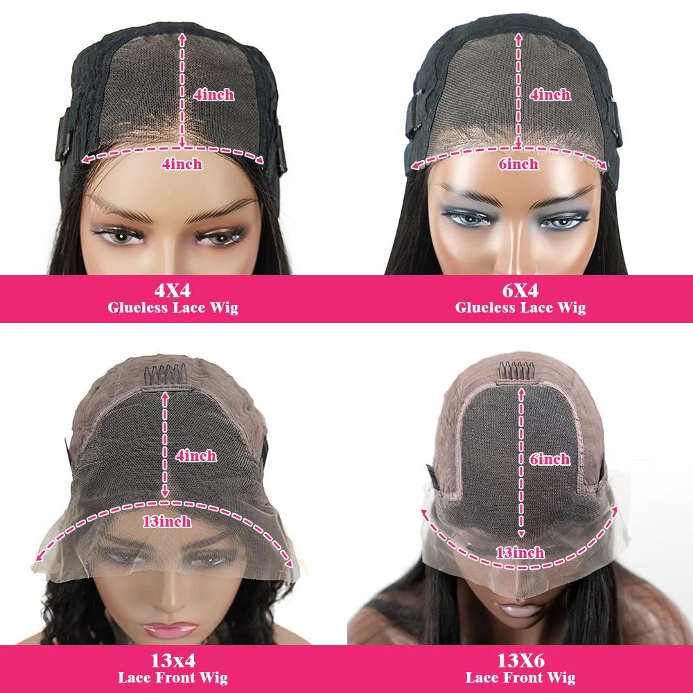 Kinky Straight Lace Frmeds Wig, Go Glueless Wig, Yaki Straight Human Hair Wig, Pre Plucked, 6x4 HD L
