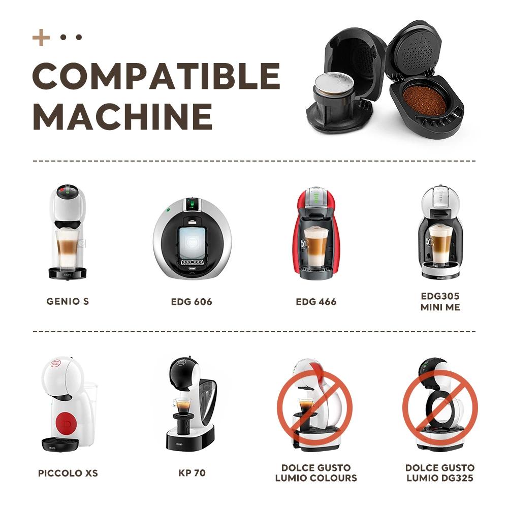 Adaptateur de café ICafilas adaptateur de capsule réutilisable Dolce Gusto avec accessoires de Machi