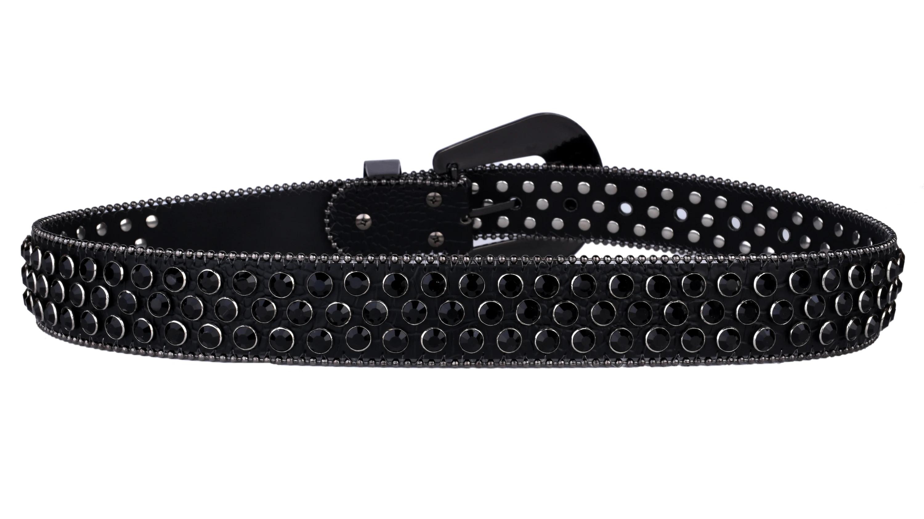 Ceintures cloutées en strass pour femmes, ceinture en cuir Pu brillant, ceinture de fête de mariage,