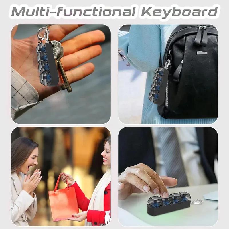 4 touches bouton de doigt jouets Anti-stress clavier mécanique Keycaps bureau décompression apaisant