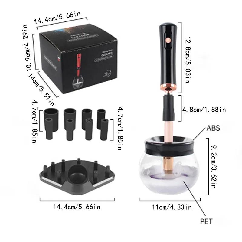 Machine de nettoyage et de séchage de pinceaux de maquillage, rotateur de brosse automatique, électr