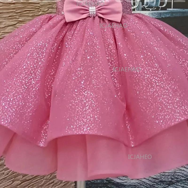 Robe Tutu à Paillettes Scintillantes pour Enfants, Tenue de Cérémonie pour Filles, Robe de Princesse