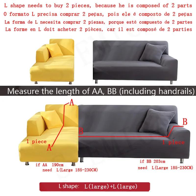 1/2/3/4 sièges housse de canapé imperméable housses de canapé d'angle extensibles housse de canapé e