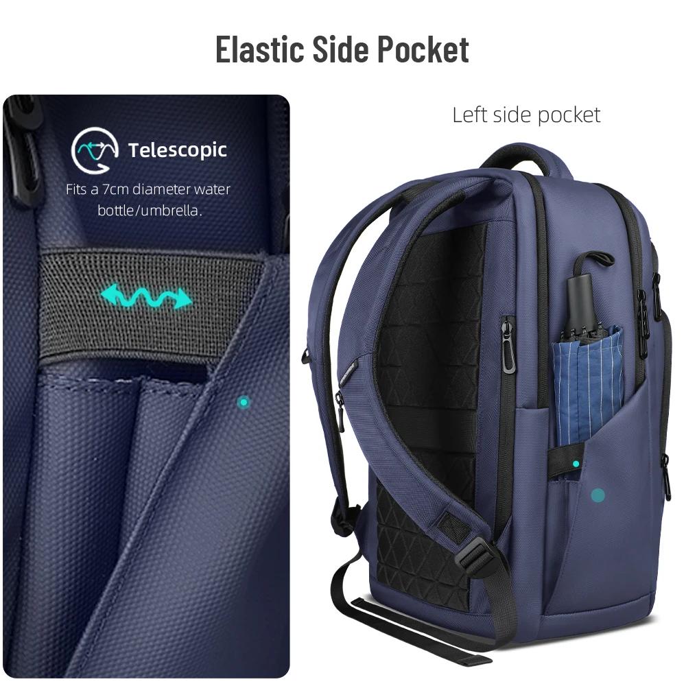 Sac à dos de voyage d'affaires HK pour hommes, imperméable, sac à dos pour ordinateur portable de 17