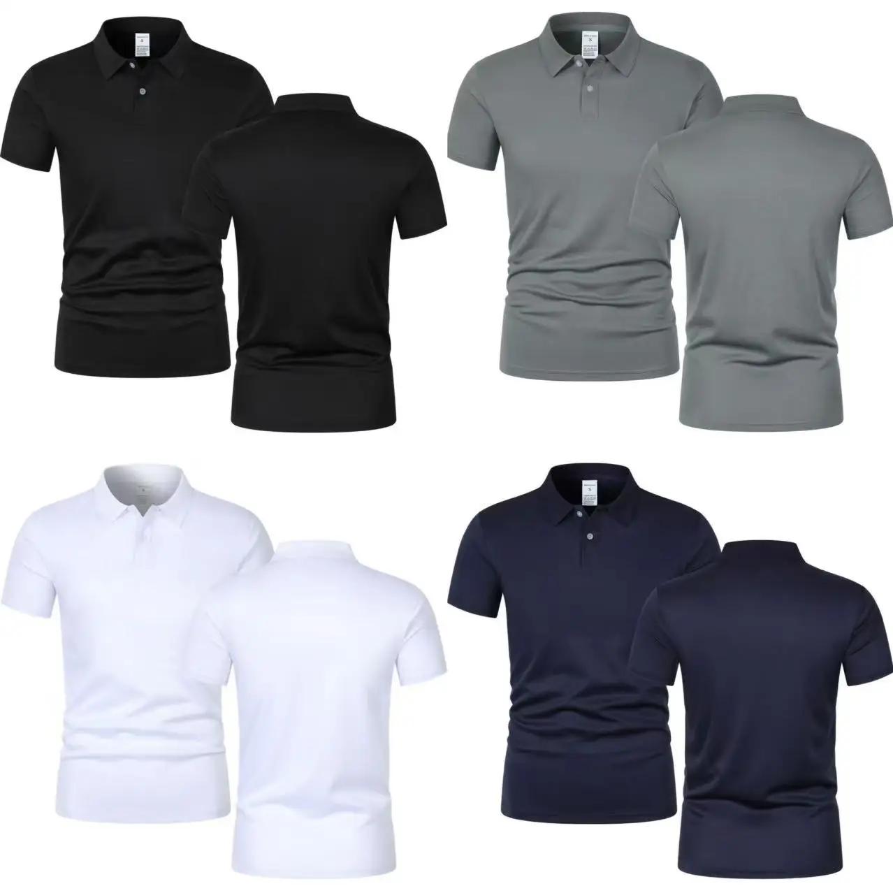 Polo de couleur unie ultra-léger pour hommes, chemise respirante à séchage rapide, anti-transpiratio