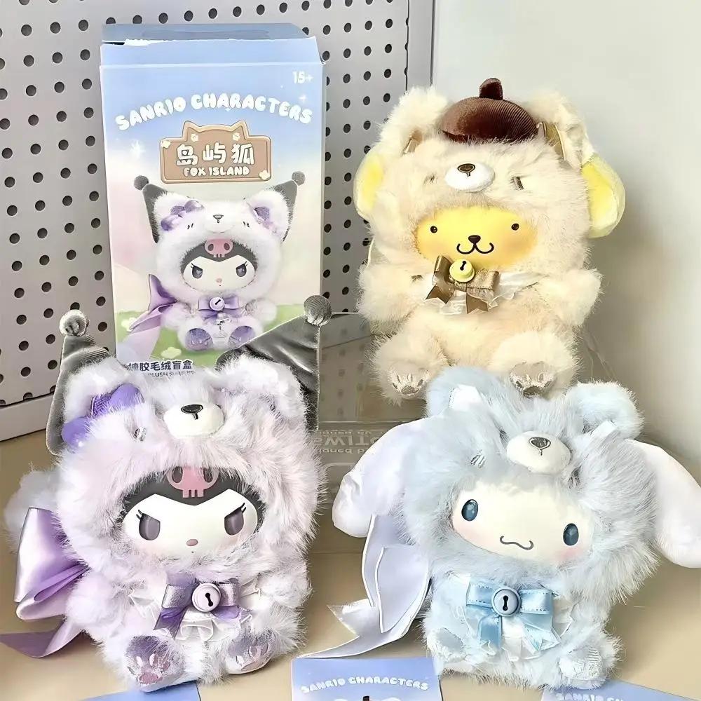 Nouvelle série 2026 Kuromi Fox Island : Boîte mystère en vinyle et peluche, mignons pendentifs Hello
