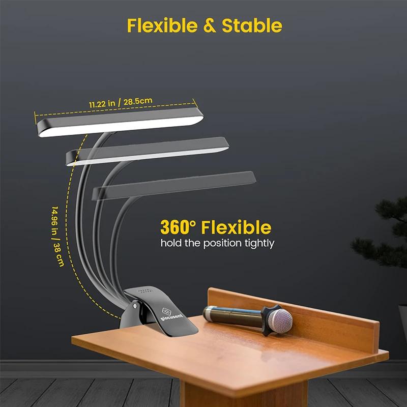 NV 57 LED Super lumineux pupitre lumière soin des yeux Clip-on Piano lumière USB-C Rechargeable Dimm