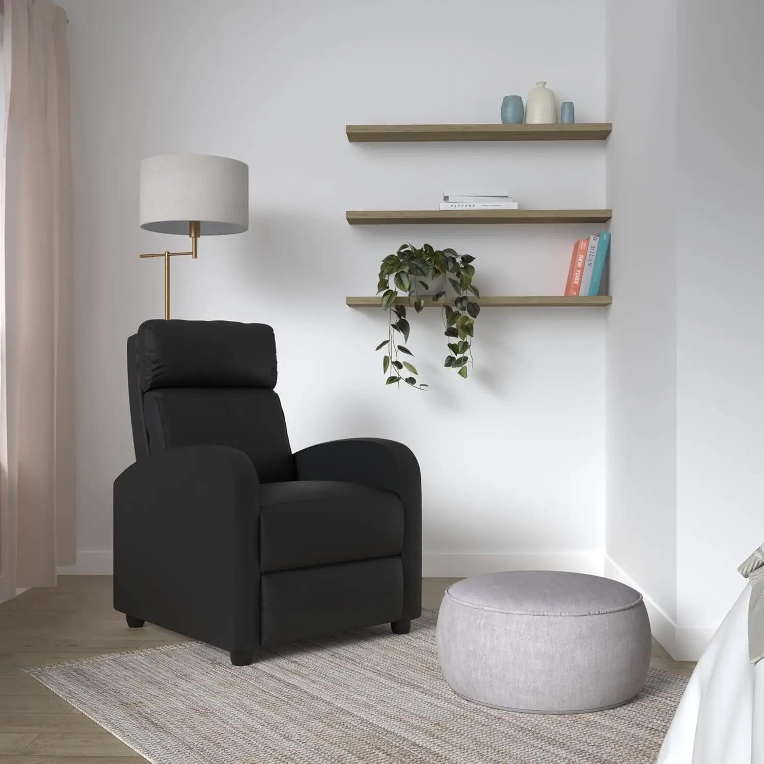 |   Fauteuil inclinable |   Fonction de massage à 2 points avec soutien lombaire, dossier inclinable