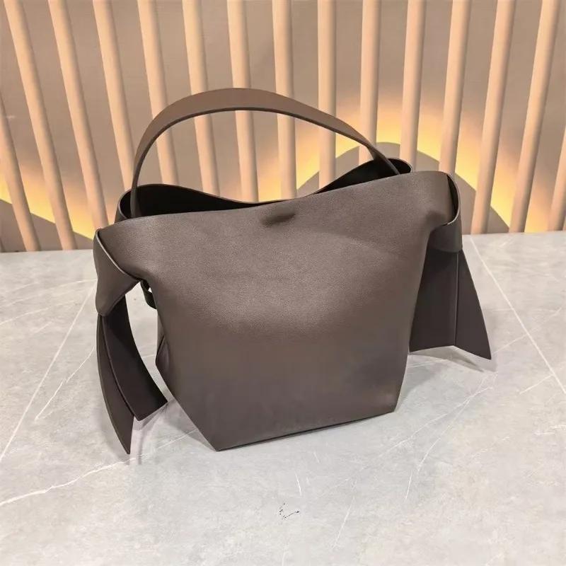 Sac à main tendance en cuir véritable, sac bandoulière, sac seau portable pour trajets quotidiens / 