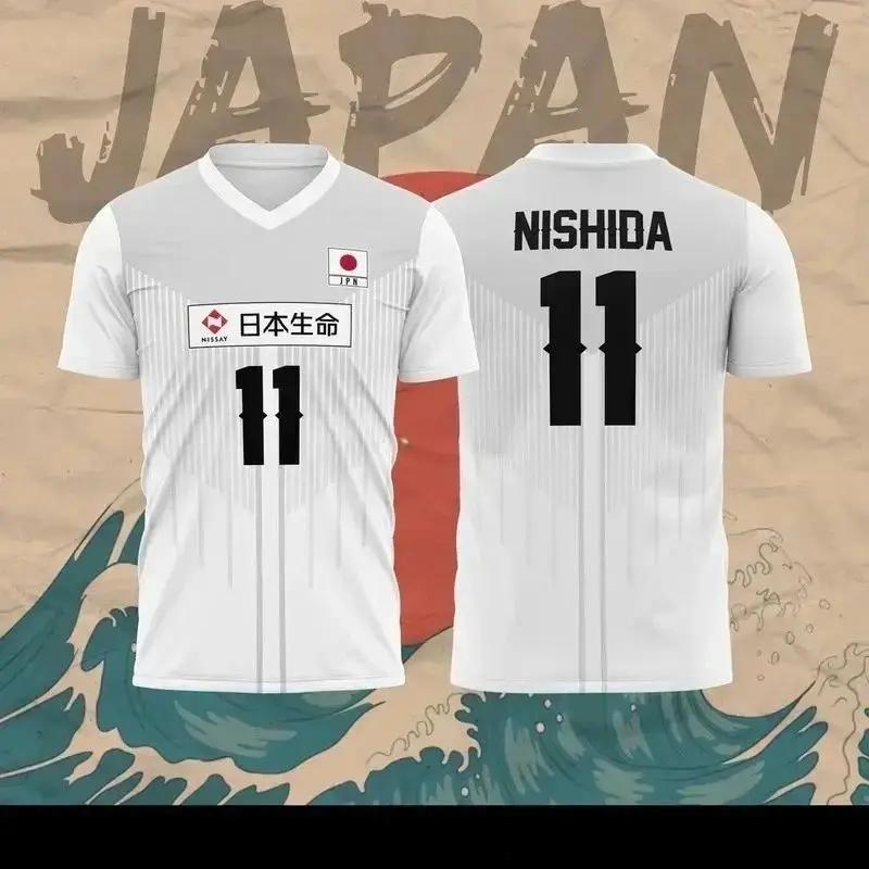Maillot de volley-ball japonais pour hommes et femmes, vêtements R.Takahashi No.21 Ishikawa No.14, T