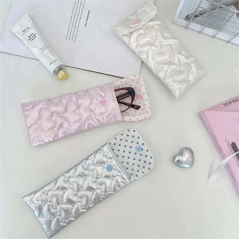 Étui à lunettes à nœud pour femmes, Portable, rembourré en coton, Anti-écrasement, sac de rangement 