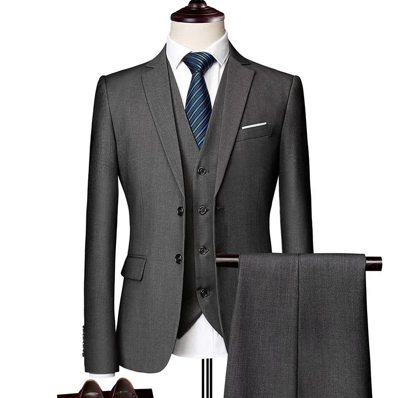 Costumes pour hommes les mieux notés |   Costume 3 pièces slim fit de luxe, vêtements de mariage trè