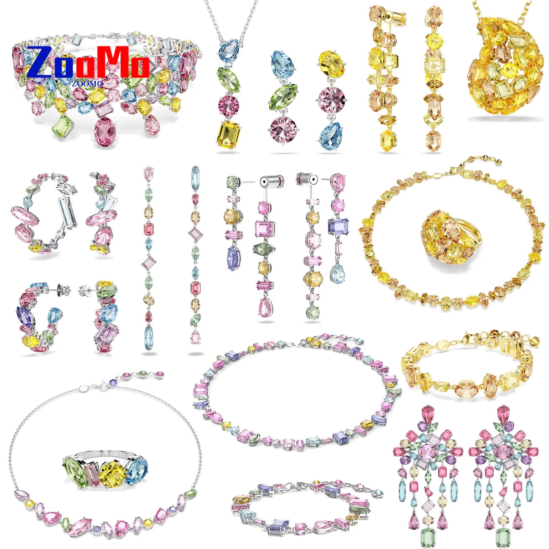 Collier bonbon en cristal coloré pour femmes, ensemble de bijoux fins, Design de Niche, Bracelet lég