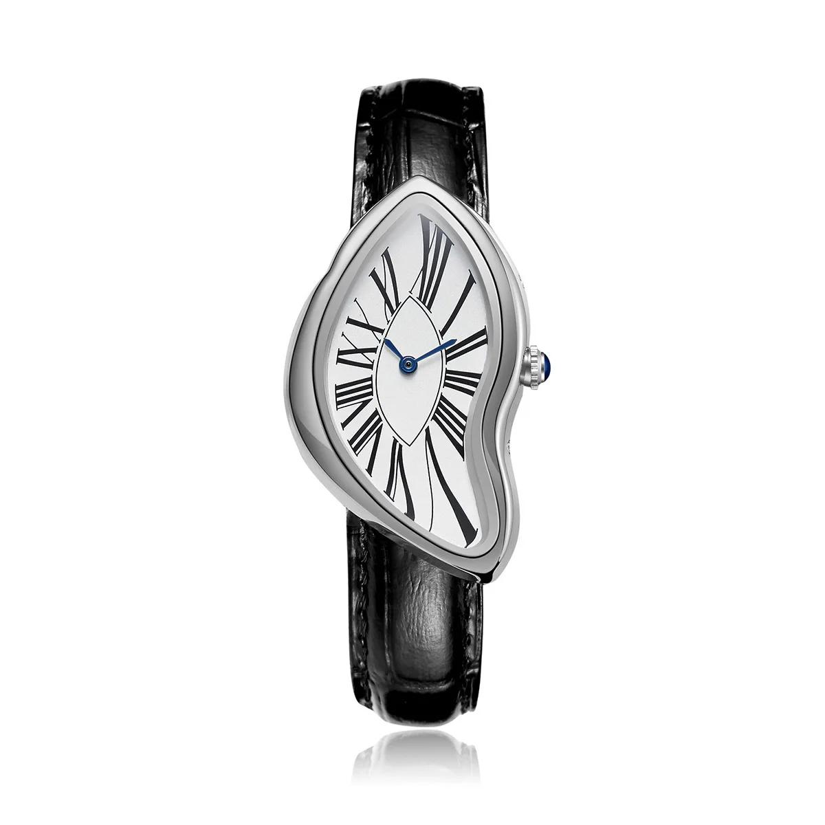 Nouveau Alien Crash Melt Twist Y2K montres pour hommes et femmes mode bracelet en cuir étanche montr
