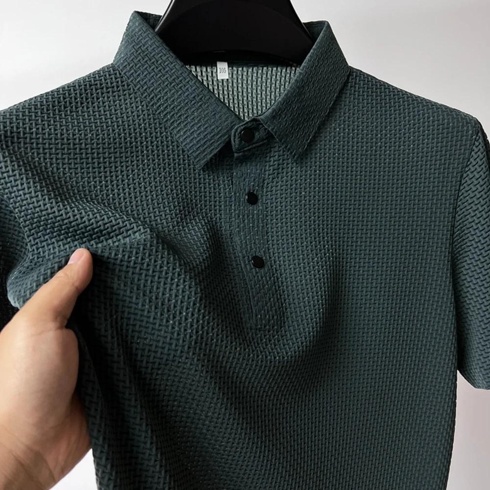【Haute qualité】 M-4XL été nouveau T-shirt à manches courtes pour hommes POLO frais et respirant affa