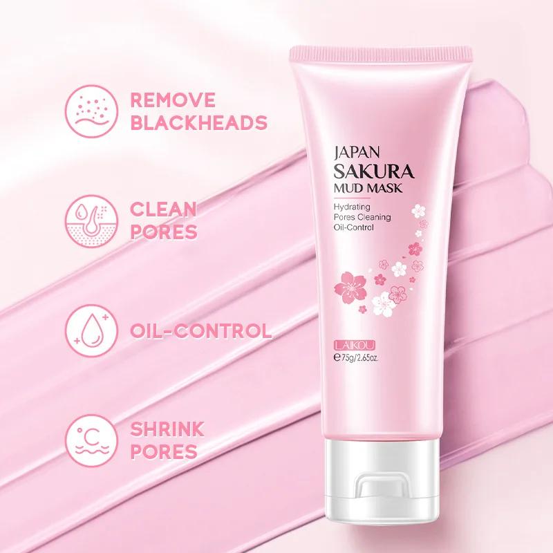 Kit de produits pour le visage Sakura, ensemble de soins pour la peau, nettoyant pour le visage, crè
