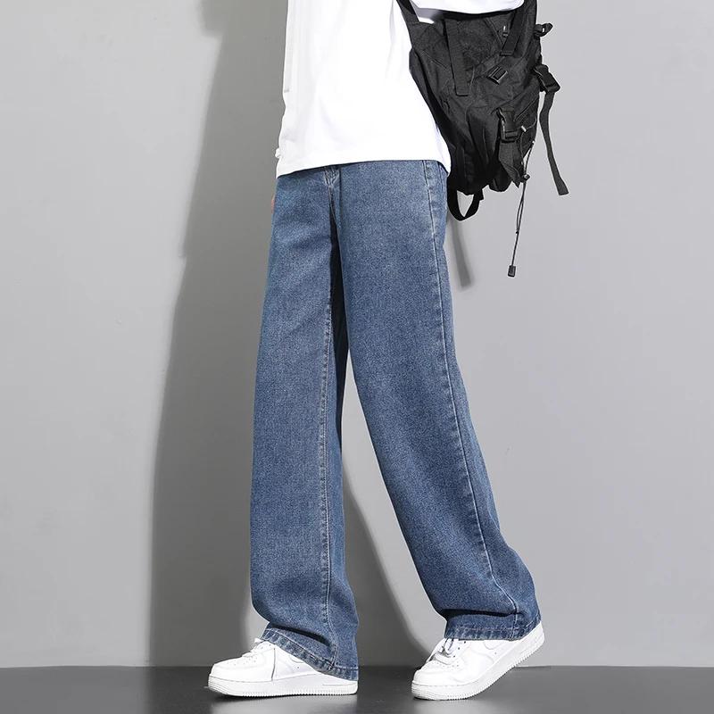 Nouveau Jean Long Décontracté Coréen pour Homme 2026 – Coupe Droite Classique en Denim, Jambes Large