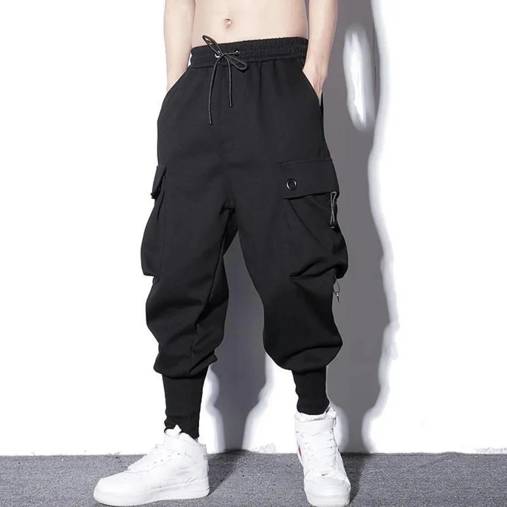 Sarouel ample hommes Cargo pantalon Hip Hop extérieur décontracté cheville longueur pantalon mode St