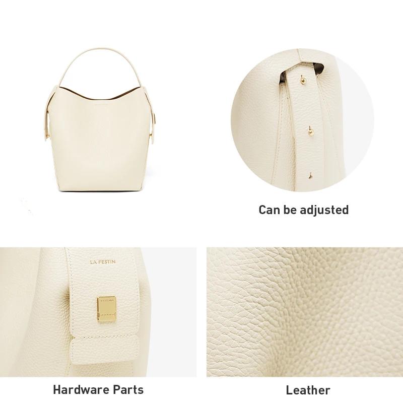 LA FESTIN marque originale en cuir véritable dames sac à main épaule sac à bandoulière Portable sac 