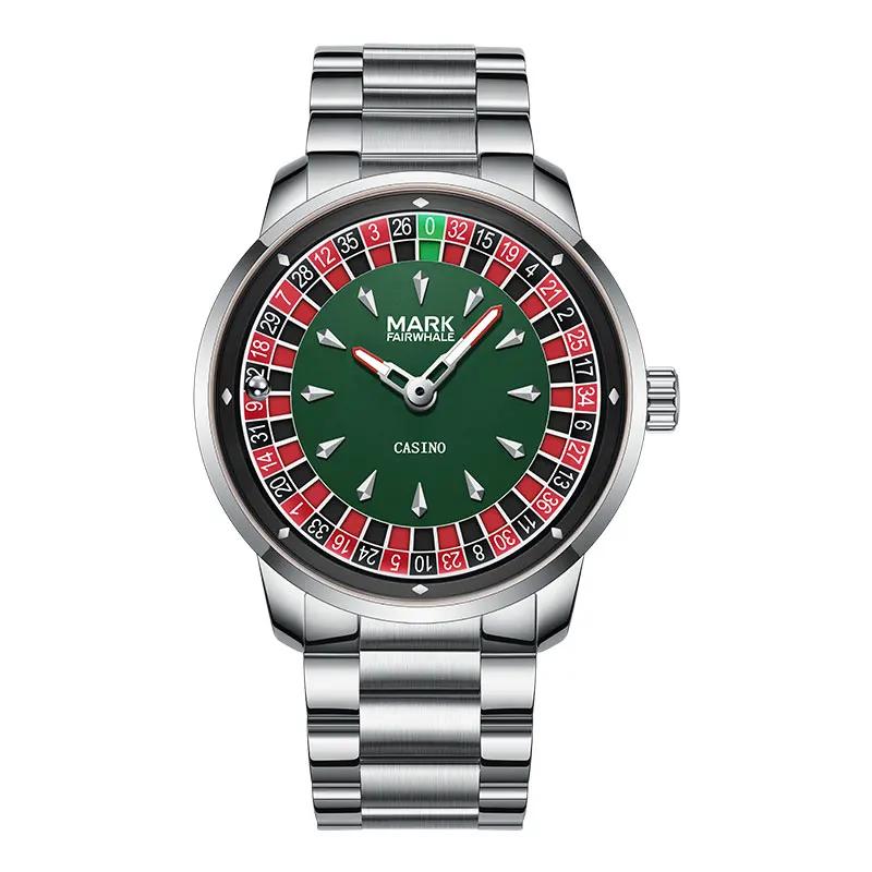 Mark Fairwhale 5031 nouveau 2025 montre pour hommes de marque supérieure Quartz chiffres arabes cadr