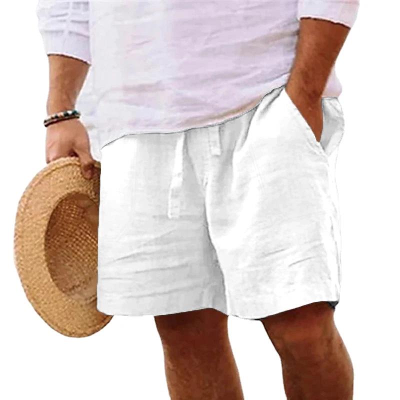 Nouveaux shorts de sport légers en coton de couleur unie pour hommes, shorts de plage oversize, shor