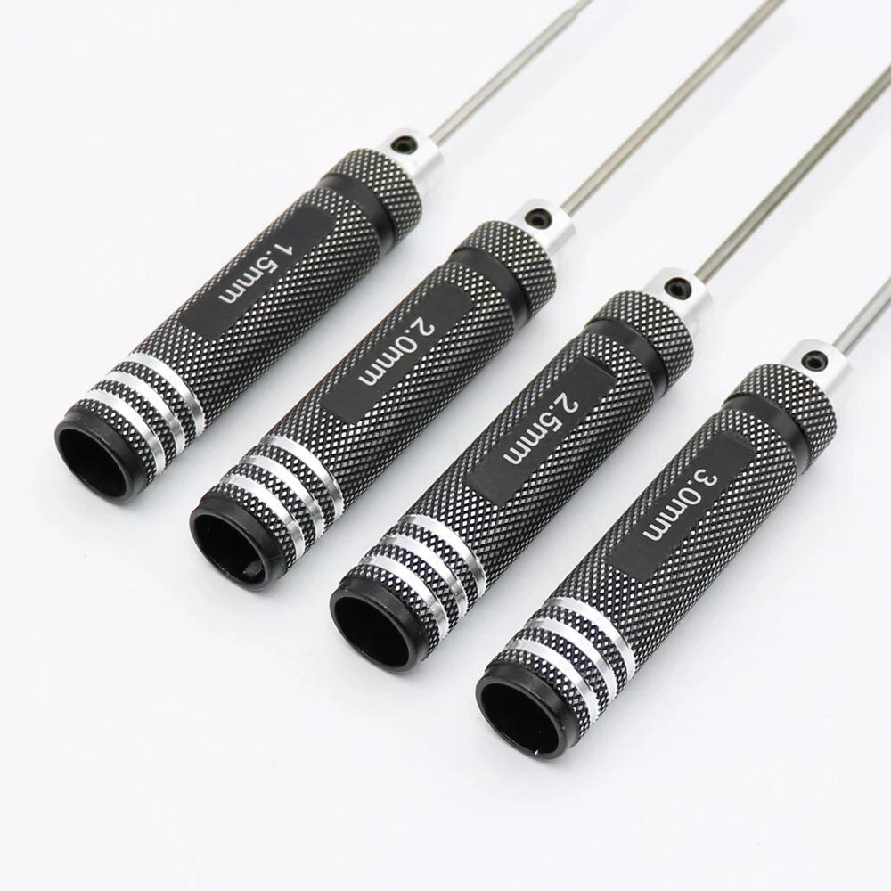 4 pièces 1.5/2/2.5/3.0mm pilotes hexagonaux noirs clé Allen ensemble d'outils de réparation pour voi