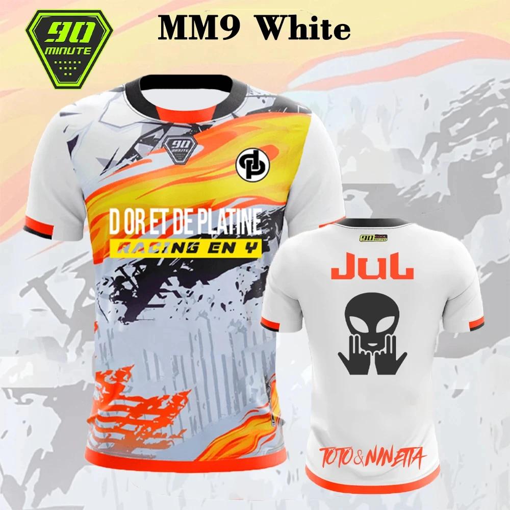 Jersey 90 Minute Mm9 vêtements de rue pour hommes imprimé en 3d T-shirt respirant à séchage rapide h