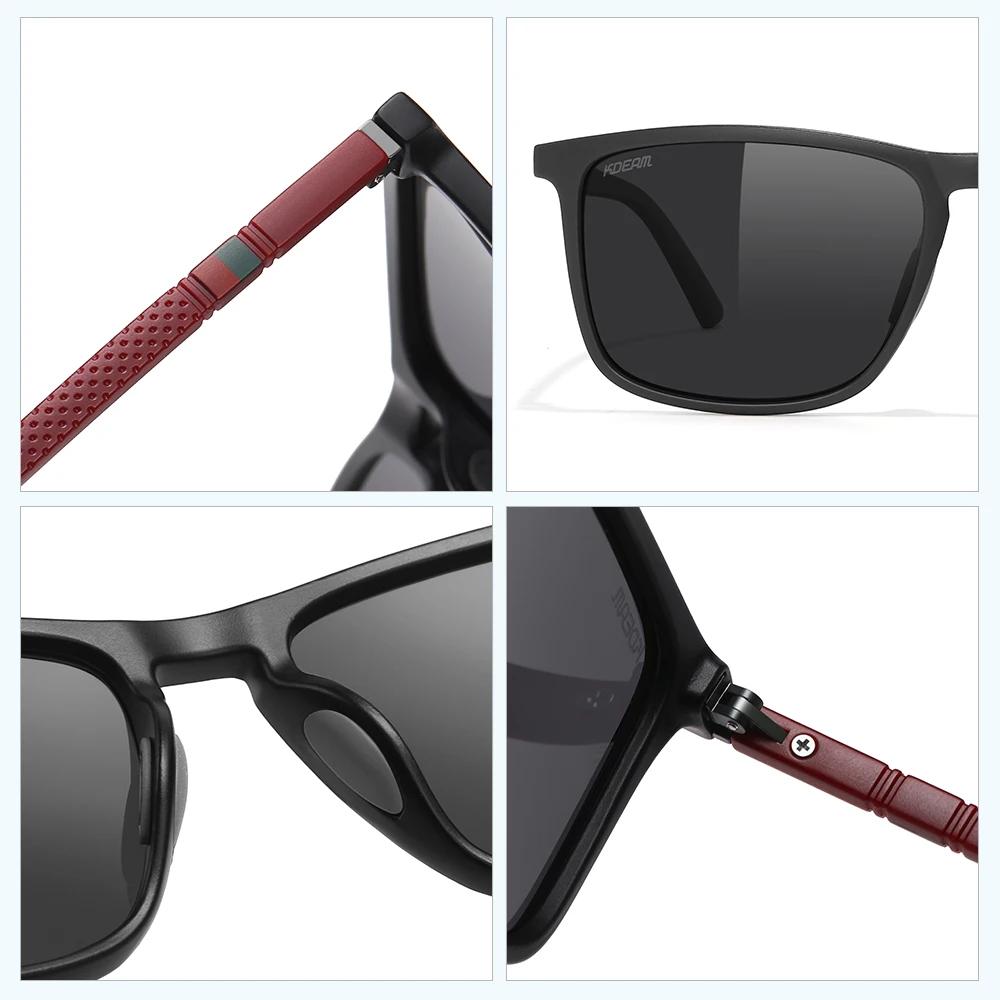 Lunettes de soleil polarisées KDEAM taille XL extra large pour hommes, lunettes de soleil photochrom