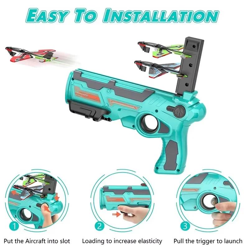 Jouets pour enfants lanceur d'avion avion en mousse amusant pour enfants jouet d'interaction Parent-