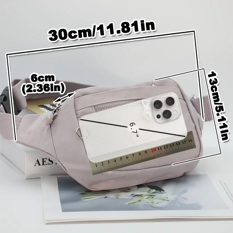 Sac à bandoulière pour femme, sac de poitrine en nylon de haute qualité, bandoulière réglable, plusi