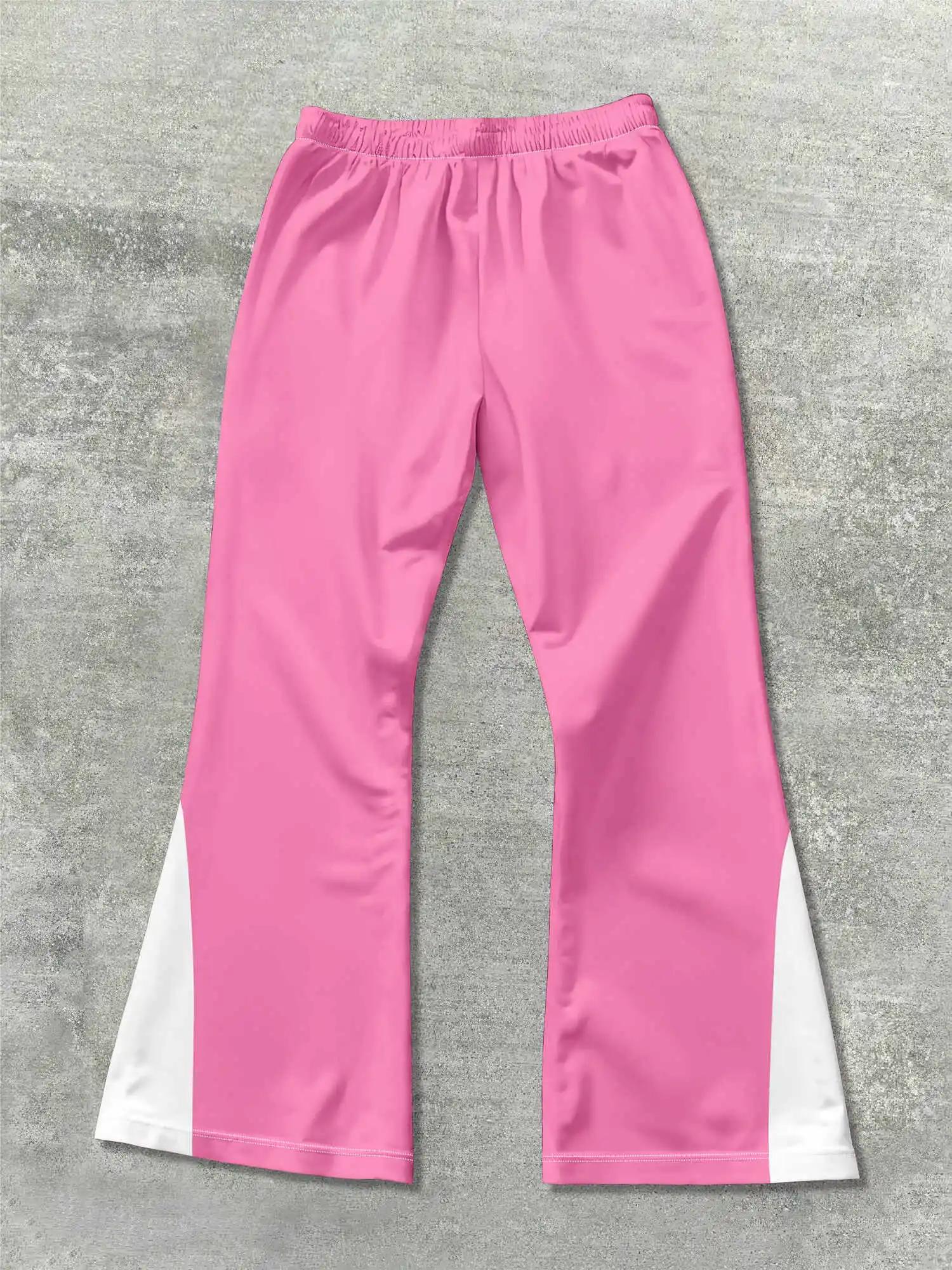Pantalon évasé Y2k pour hommes, ample, imprimé en 3D, survêtement décontracté, taille moyenne, vêtem